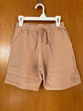 100% Organic Cotton Tan Drawstring Shorts by The Sunday Collective